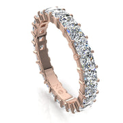 Alliance diamants naturels princesses 3.00 carats or rose Eléonora